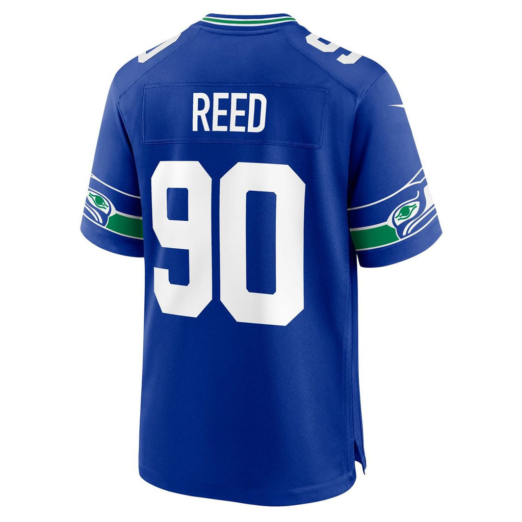 Men's Nike Seattle Seahawks Jarran Reed College Navy Game NFL Jersey
