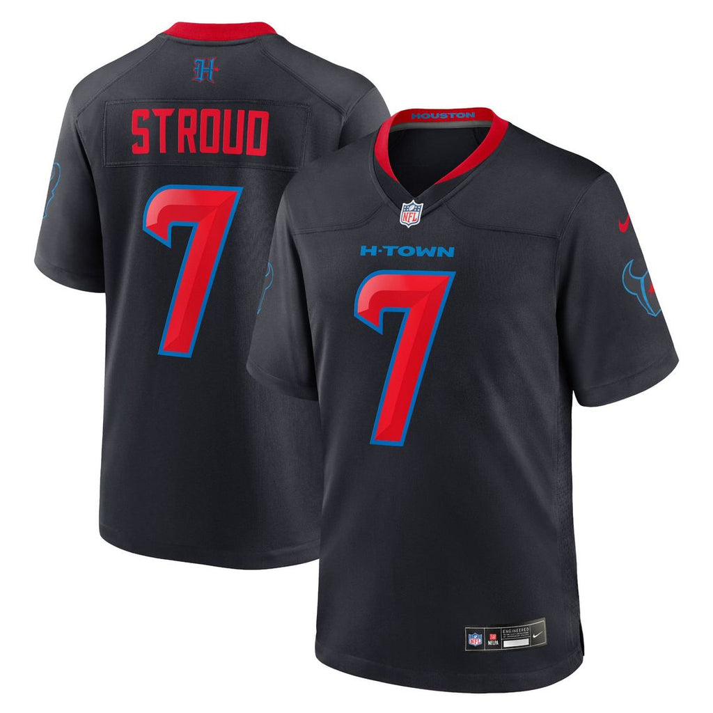 Men's Nike Houston Texans C.J. Stroud Navy 2nd Alternate Game NFL Jersey