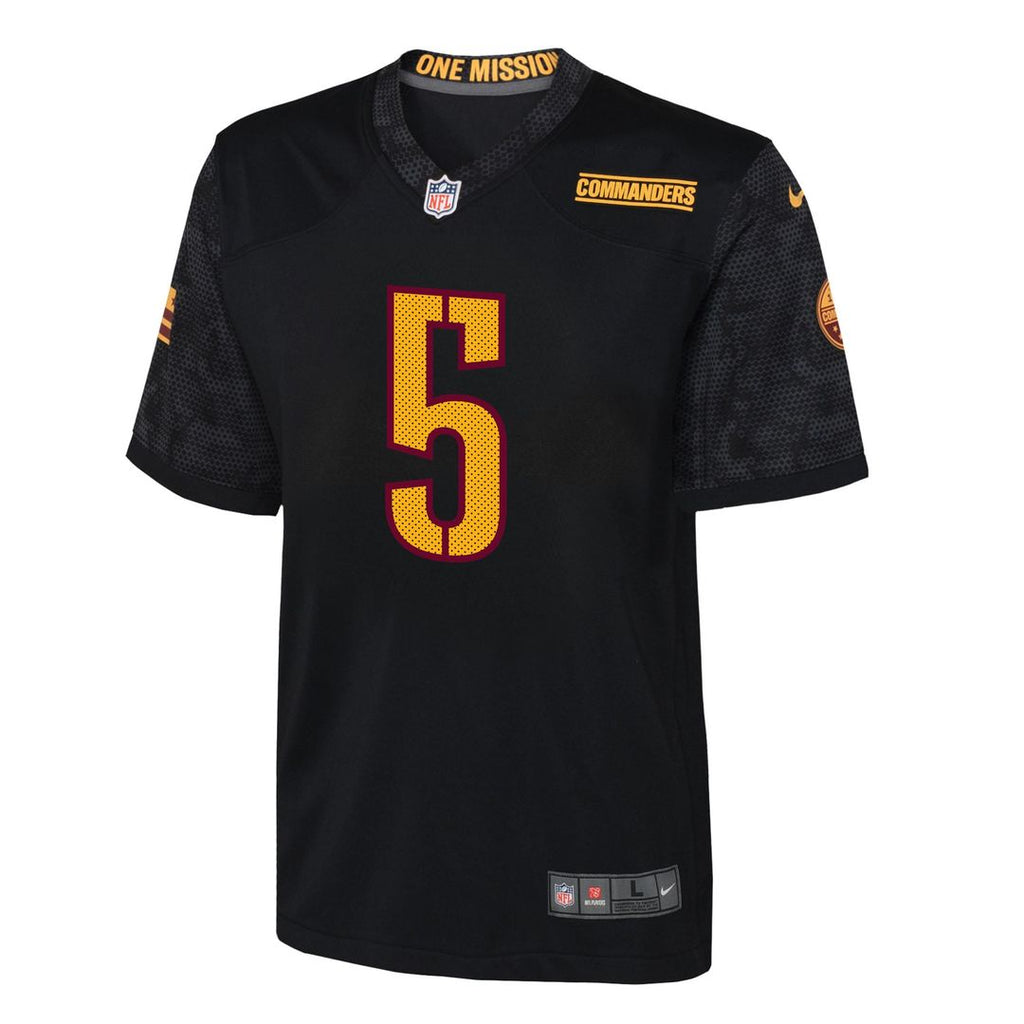 Youth Nike Washington Commanders Jayden Daniels Black Alternate Game NFL Jersey