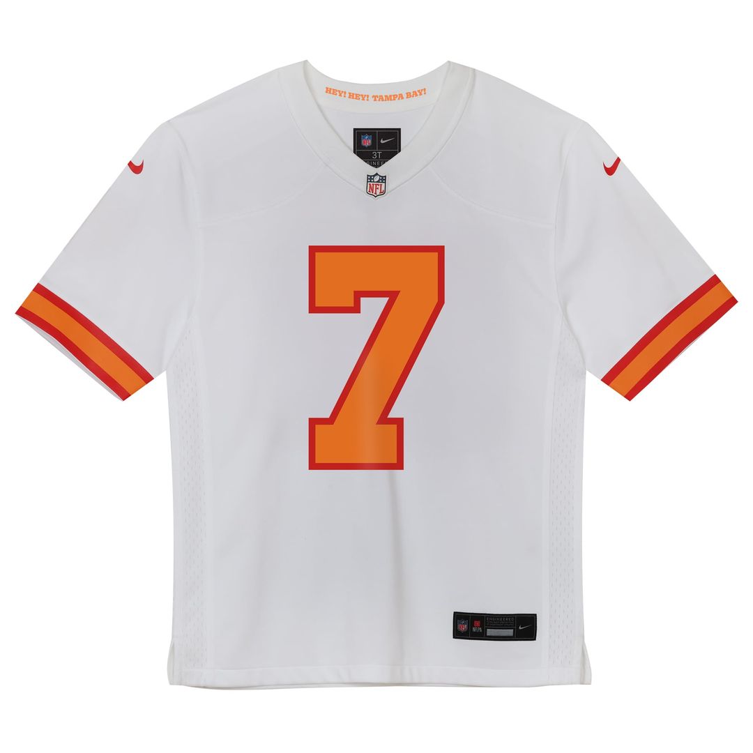 Preschool Tampa Bay Buccaneers Bucky Irving '76 White Game NFL Jersey