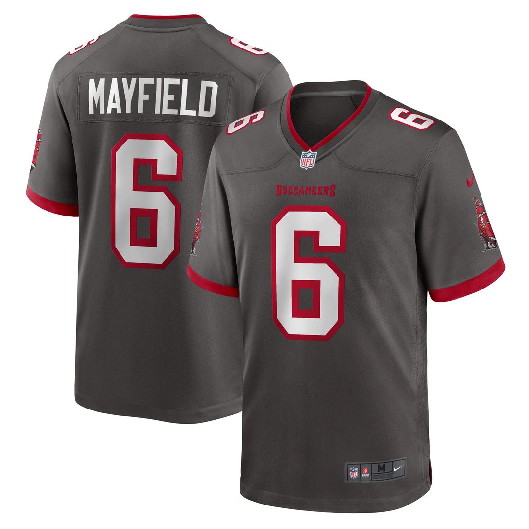 Men's Nike Tampa Bay Buccaneers Baker Mayfield White Away Game NFL Jersey