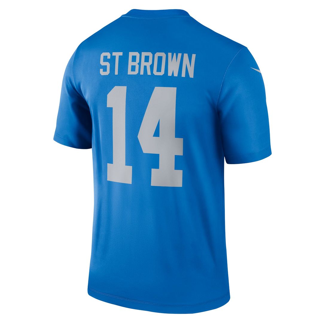 Men's Nike Detroit Lions Amon-Ra St. Brown Blue Legend Player NFL Performance Top