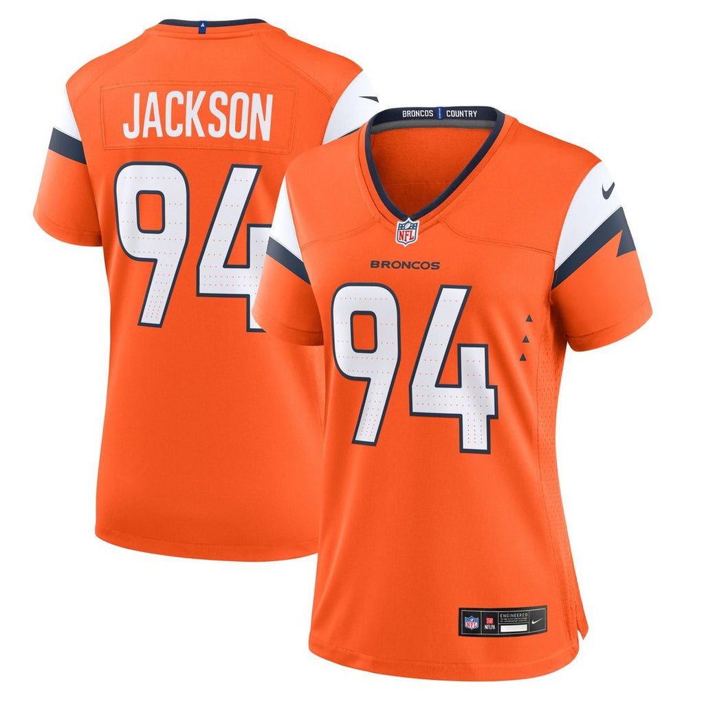 Women's Nike Denver Broncos Jordan Jackson Orange Team Game NFL Jersey