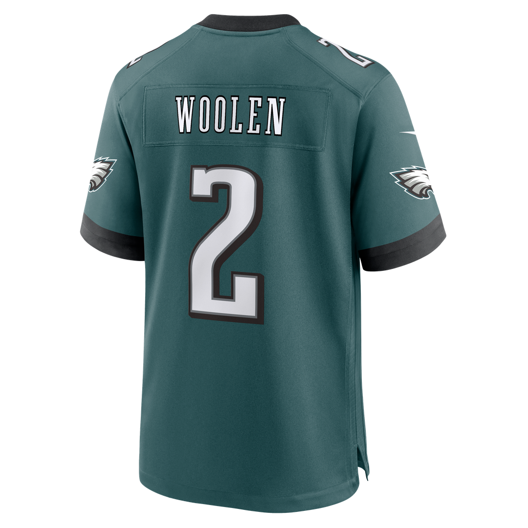 Men's Nike Philadelphia Eagles Tariq Woolen Kelly Green Alternate Game NFL Jersey