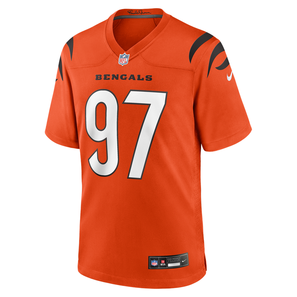 Men's Nike Cincinnati Bengals Dexter Lawrence II Black Game NFL Jersey