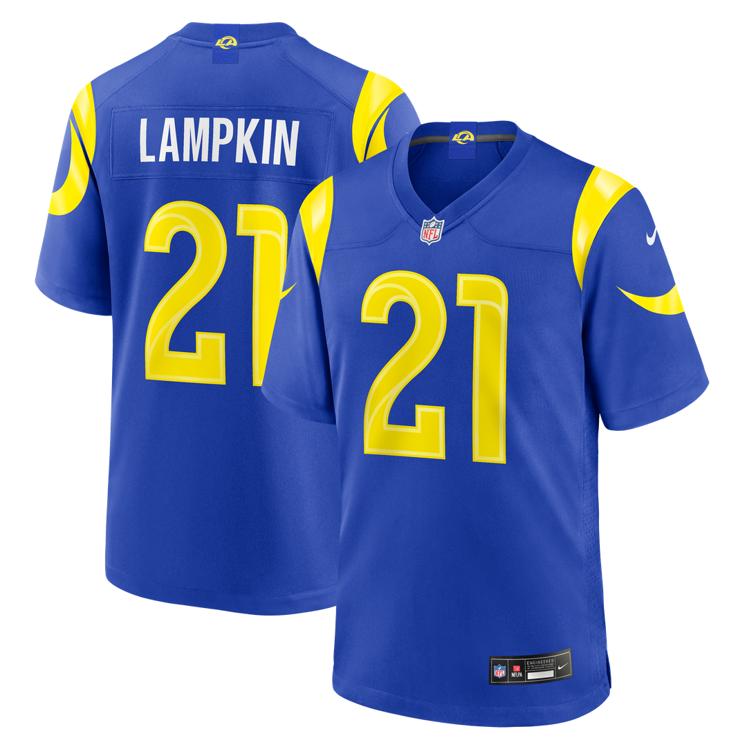 Men's Nike Los Angeles Rams Cam Lampkin Royal Team Game NFL Jersey