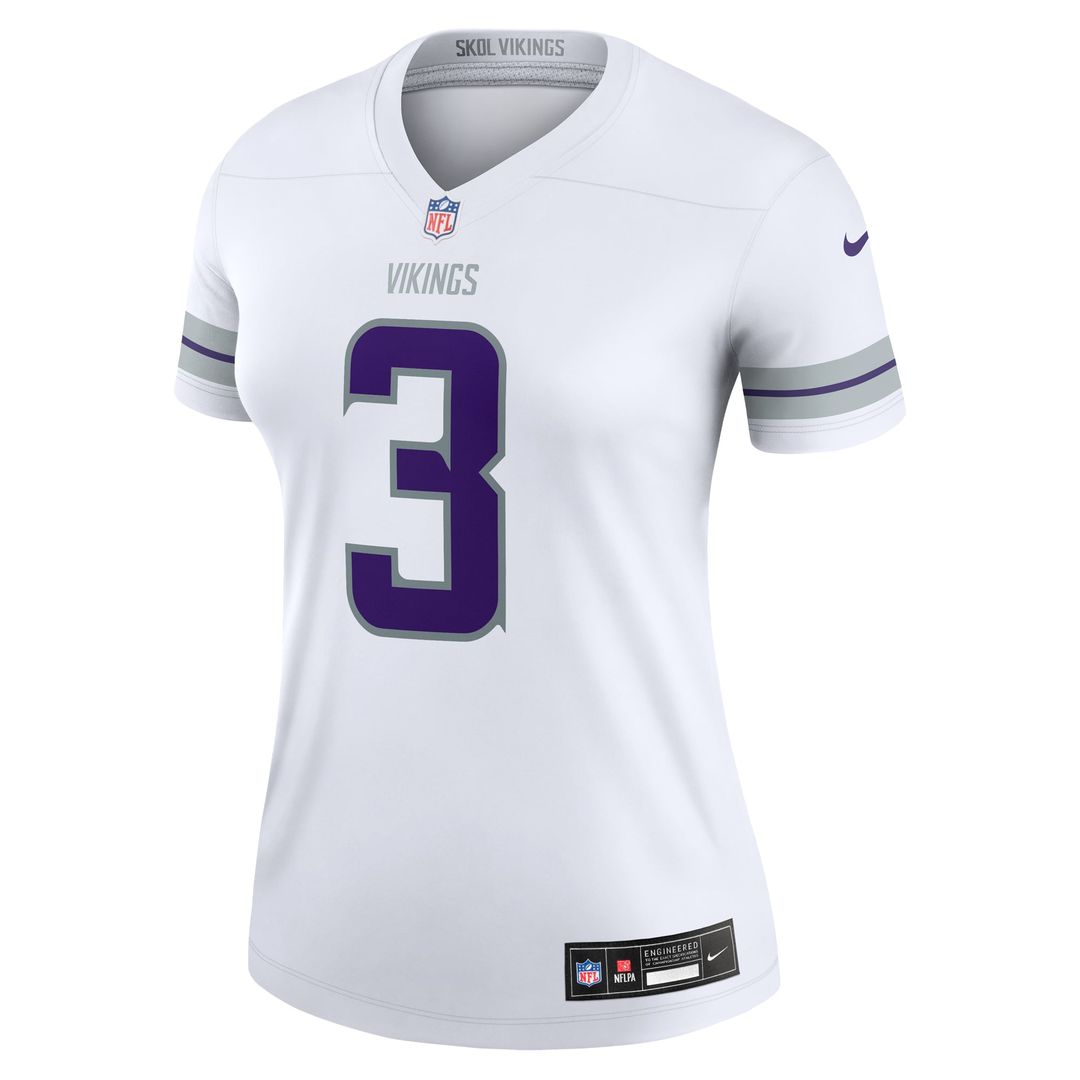 Women's Nike Minnesota Vikings Jordan Addison White Alternate Legend Player NFL Performance Top