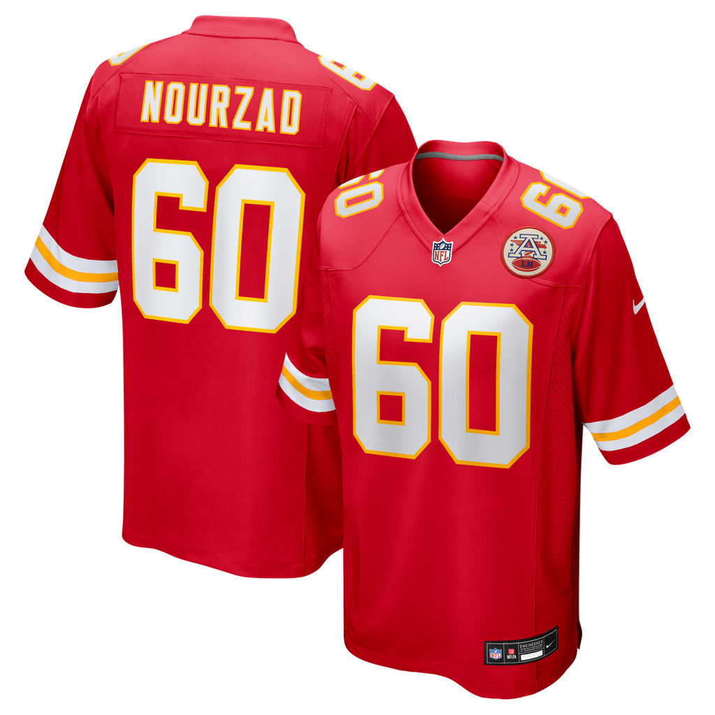 Men's Nike Kansas City Chiefs Hunter Nourzad Red Game NFL Jersey