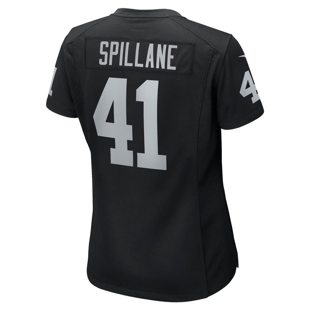 Women's Nike Las Vegas Raiders Robert Spillane Black Game Player NFL Jersey