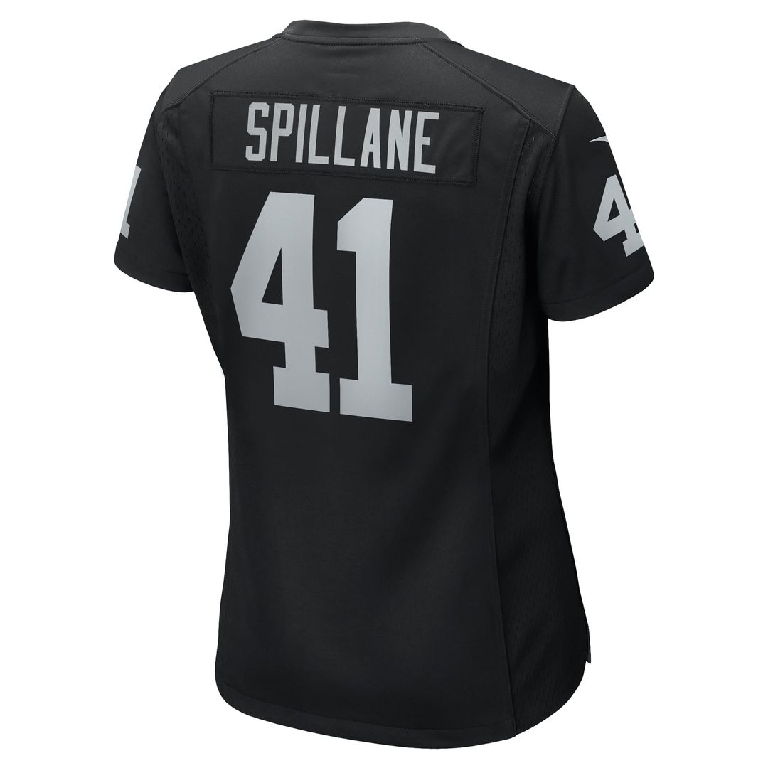 Women's Nike Las Vegas Raiders Robert Spillane Black Game Player NFL Jersey