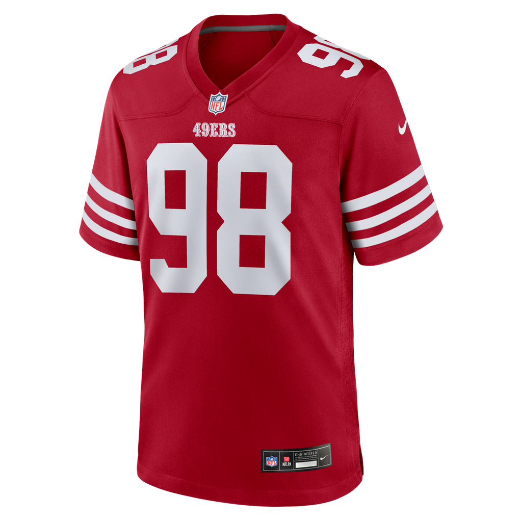 Men's Nike San Francisco 49ers Mykel Williams Scarlet Team Game NFL Jersey