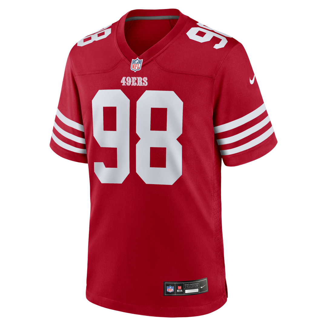 Men's Nike San Francisco 49ers Mykel Williams Scarlet Team Game NFL Jersey