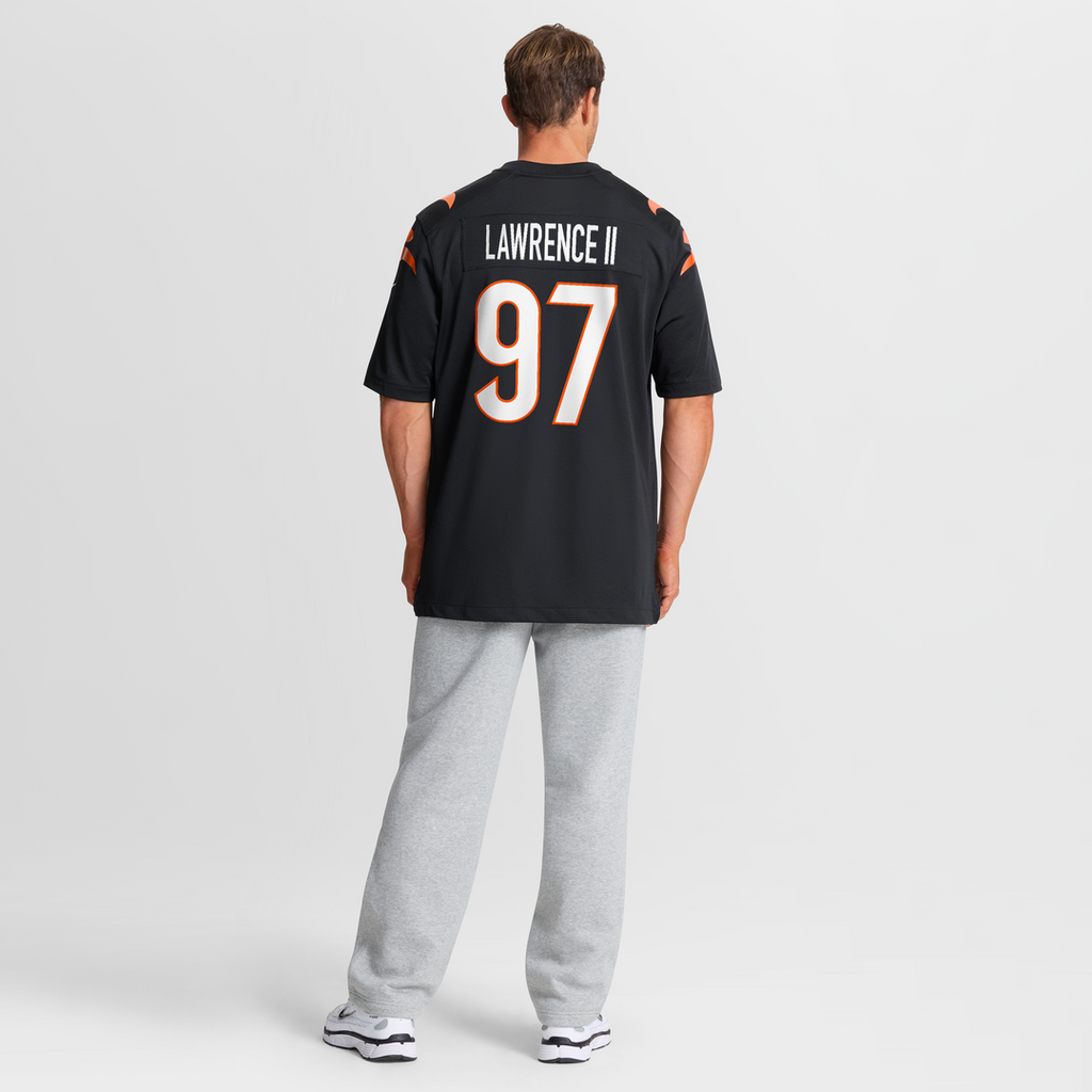 Men's Nike Cincinnati Bengals Dexter Lawrence II Orange Game NFL Jersey