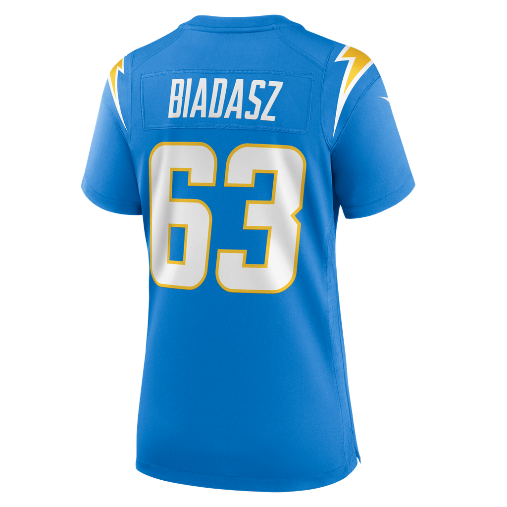 Women's Nike Los Angeles Chargers Tyler Biadasz Powder Blue Team Game NFL Jersey