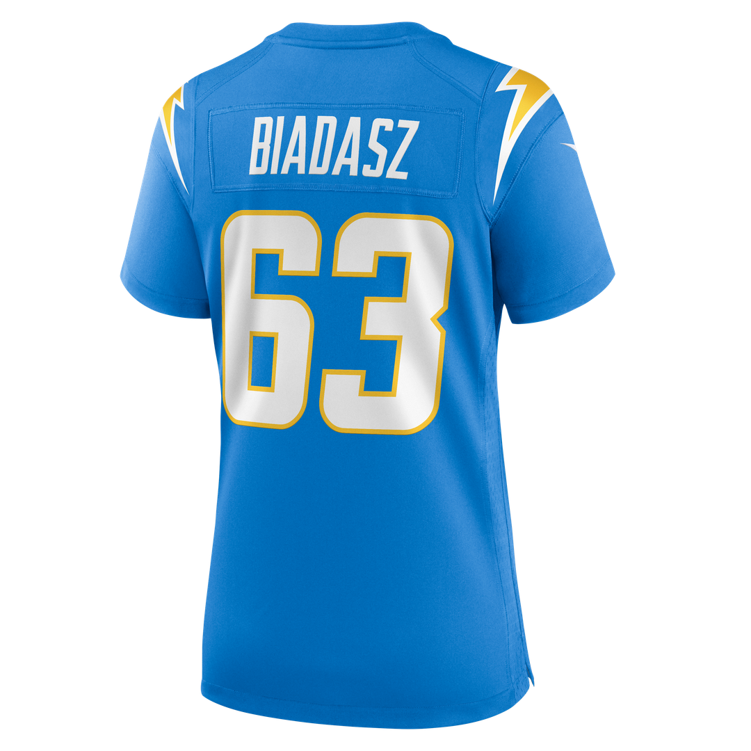 Women's Nike Los Angeles Chargers Tyler Biadasz Powder Blue Team Game NFL Jersey