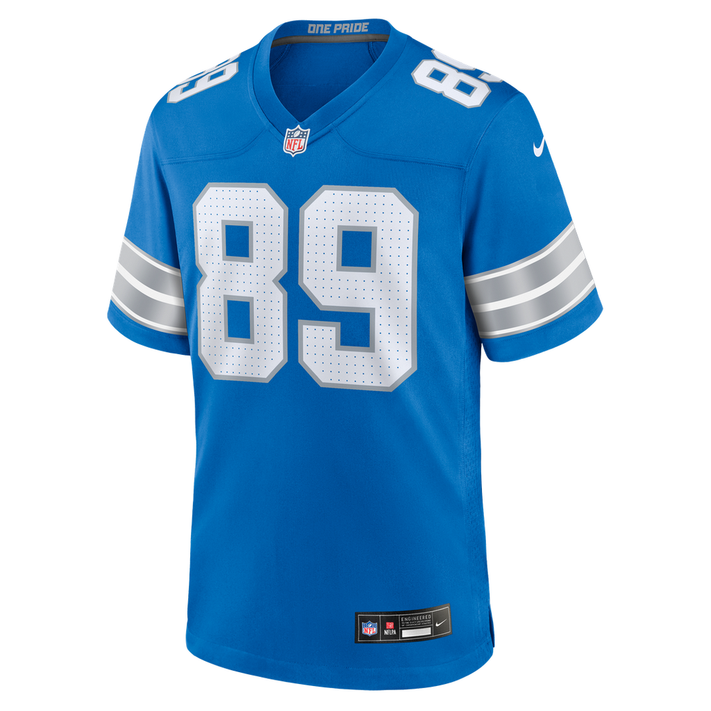 Men's Nike Detroit Lions Brock Wright Blue Team Game NFL Jersey