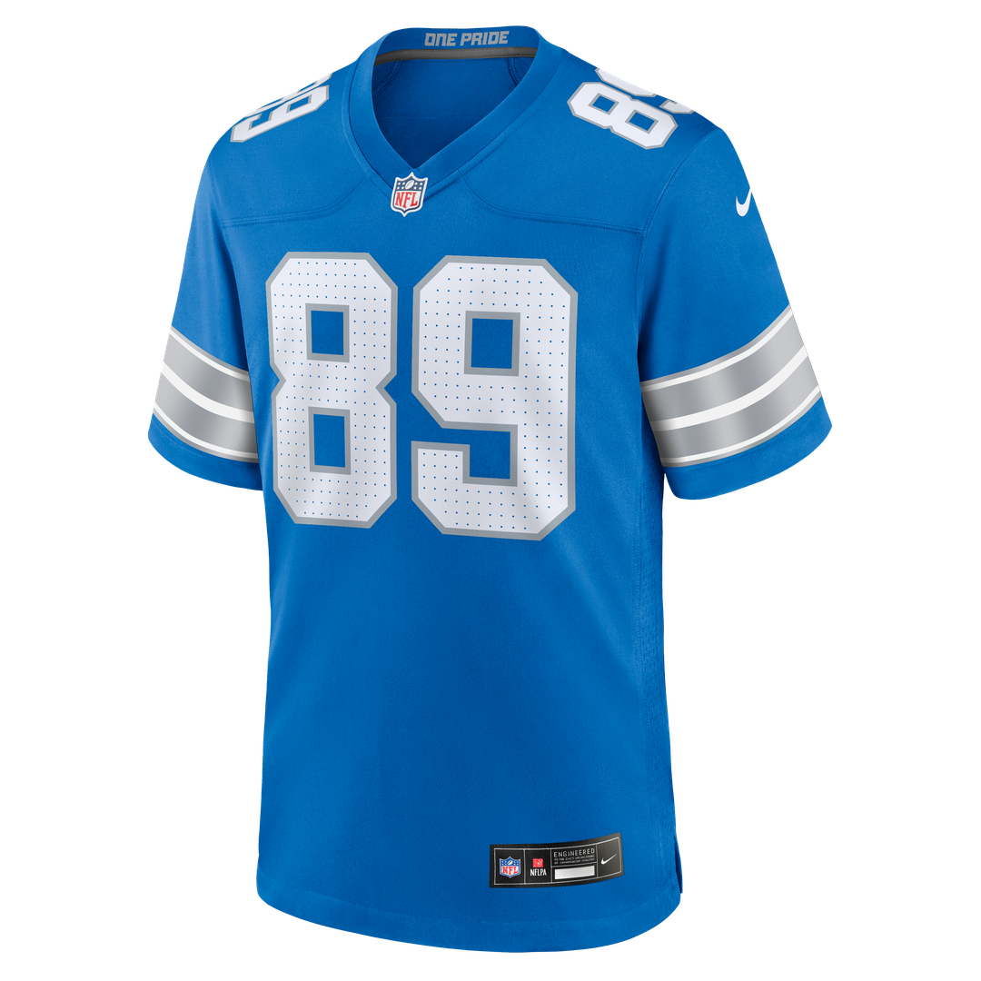 Men's Nike Detroit Lions Brock Wright Blue Team Game NFL Jersey