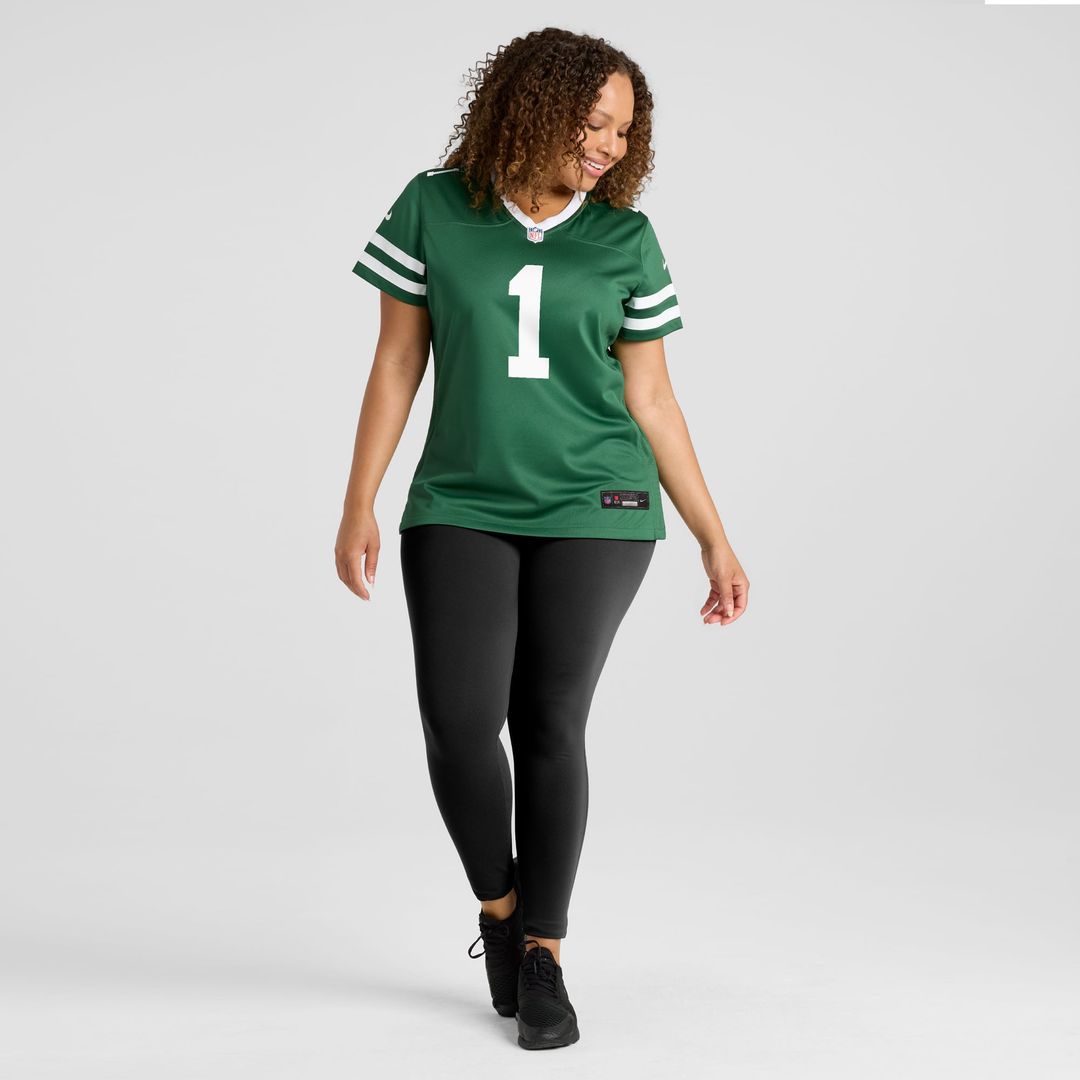 Women's Nike New York Jets Number 1 Bride Legacy Green Game NFL Jersey