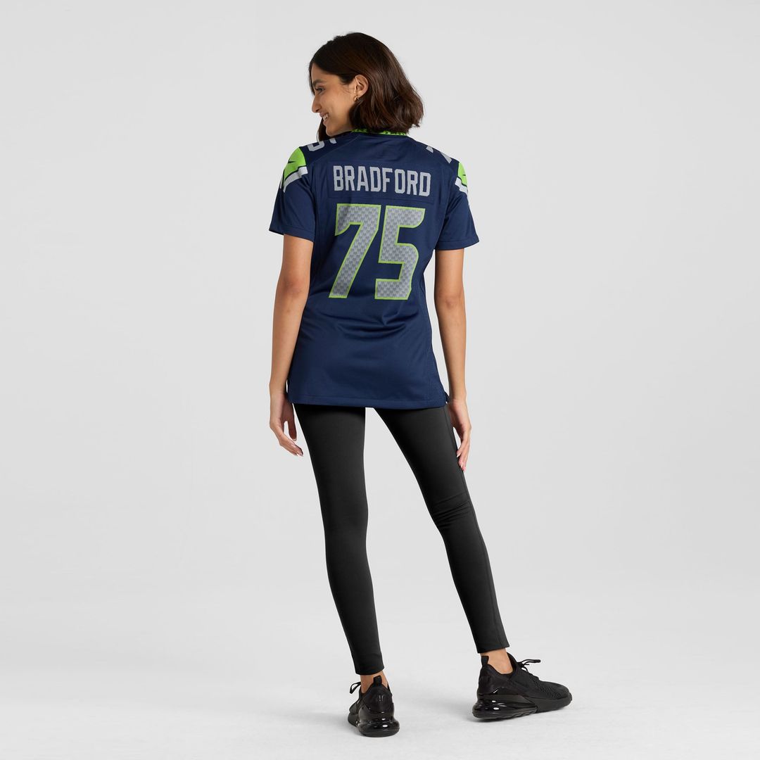 Women's Nike Seattle Seahawks Anthony Bradford College Navy Team Game NFL Jersey