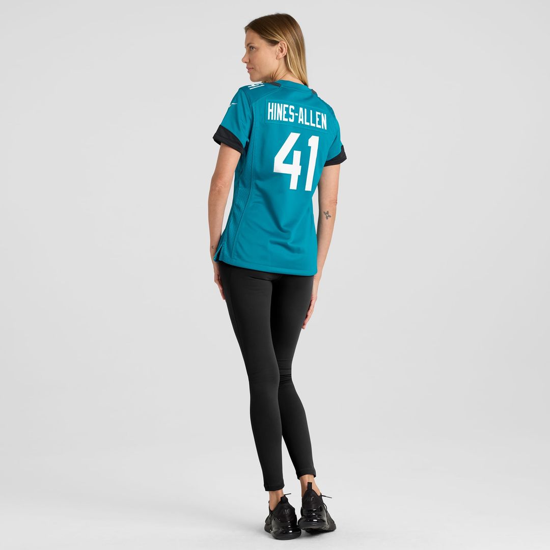 Women's Nike Jacksonville Jaguars Josh Hines-Allen Teal Player Game NFL Jersey
