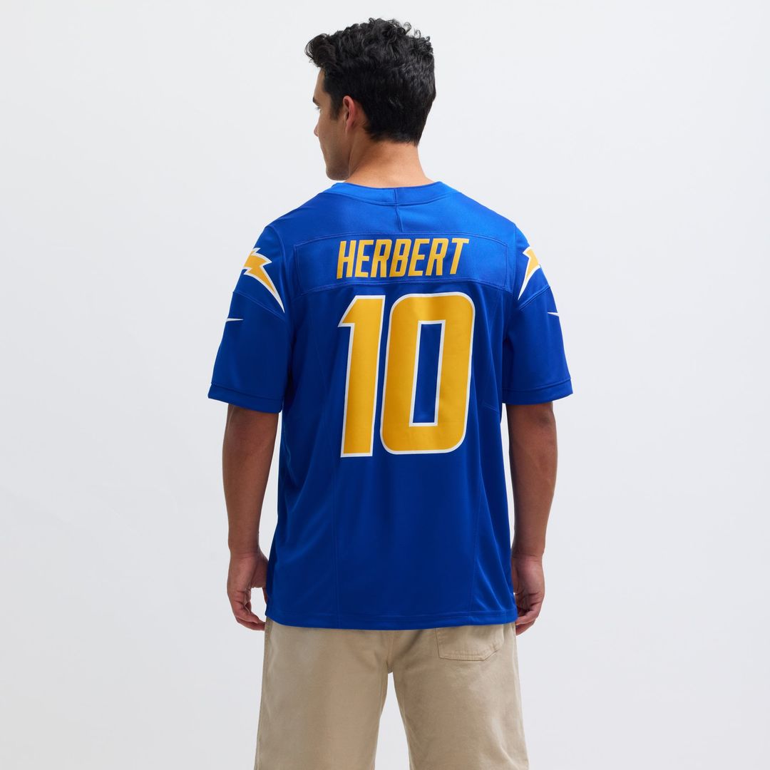 Men's Nike Los Angeles Chargers Justin Herbert White Vapor F.U.S.E. Limited NFL Jersey