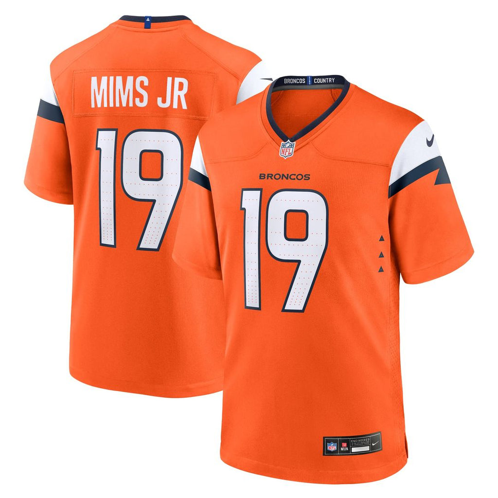 Men's Nike Denver Broncos Marvin Mims Jr Orange Team Game NFL Jersey