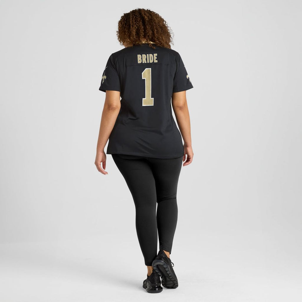 Women's Nike New Orleans Saints Number 1 Bride Black Game NFL Jersey