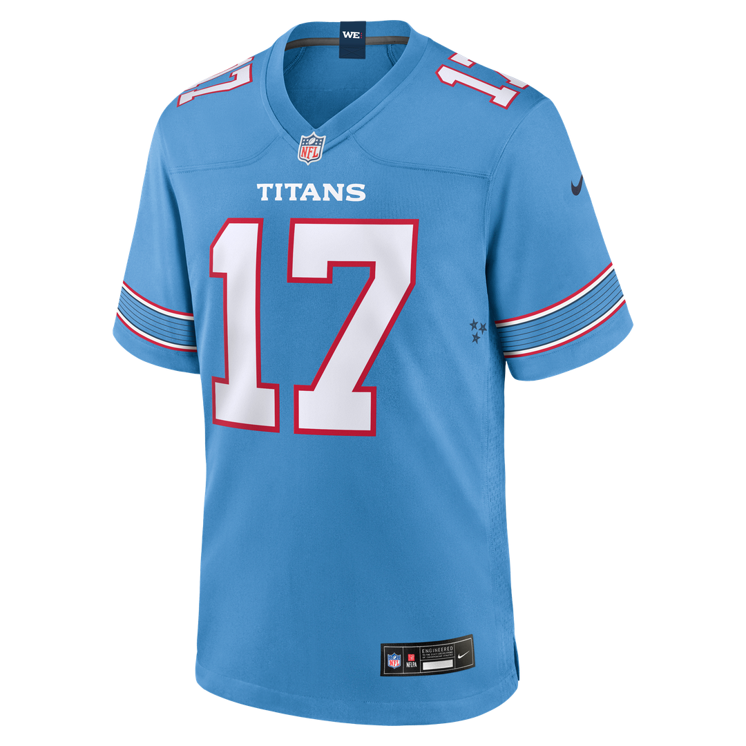 Men's Nike Tennessee Titans Chimere Dike Light Blue Team Game NFL Jersey