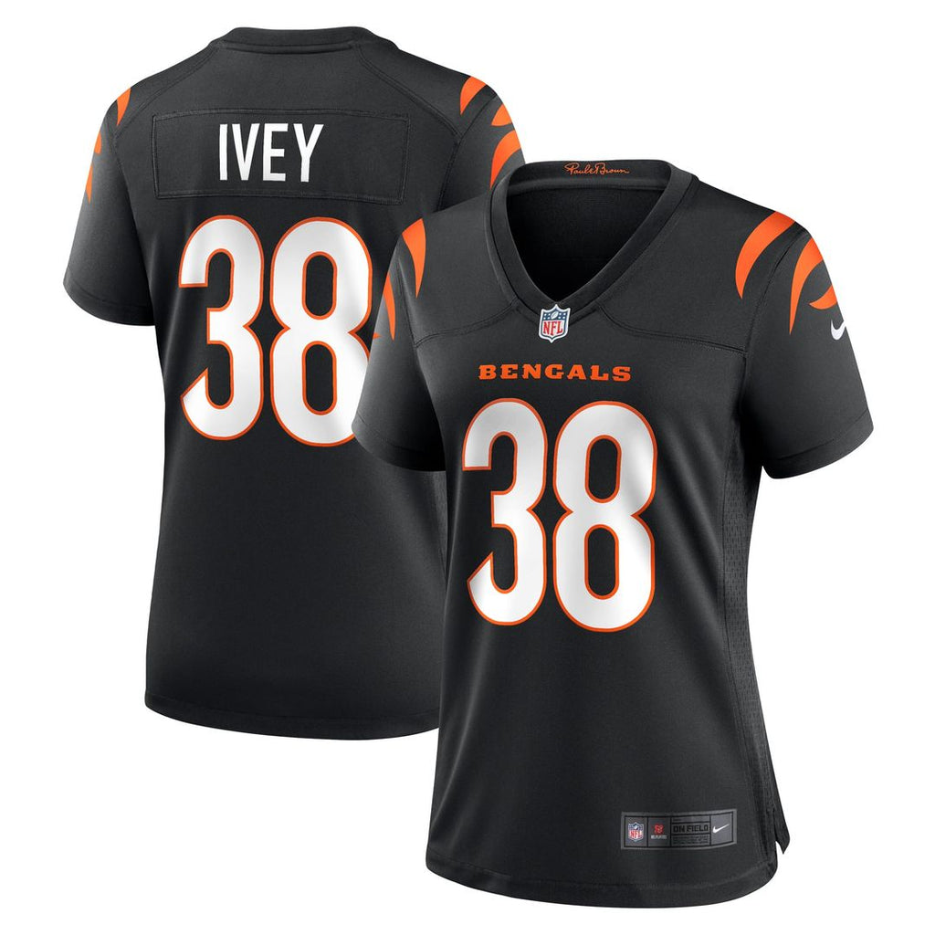 Women's Nike Cincinnati Bengals DJ Ivey Black Team Game NFL Jersey
