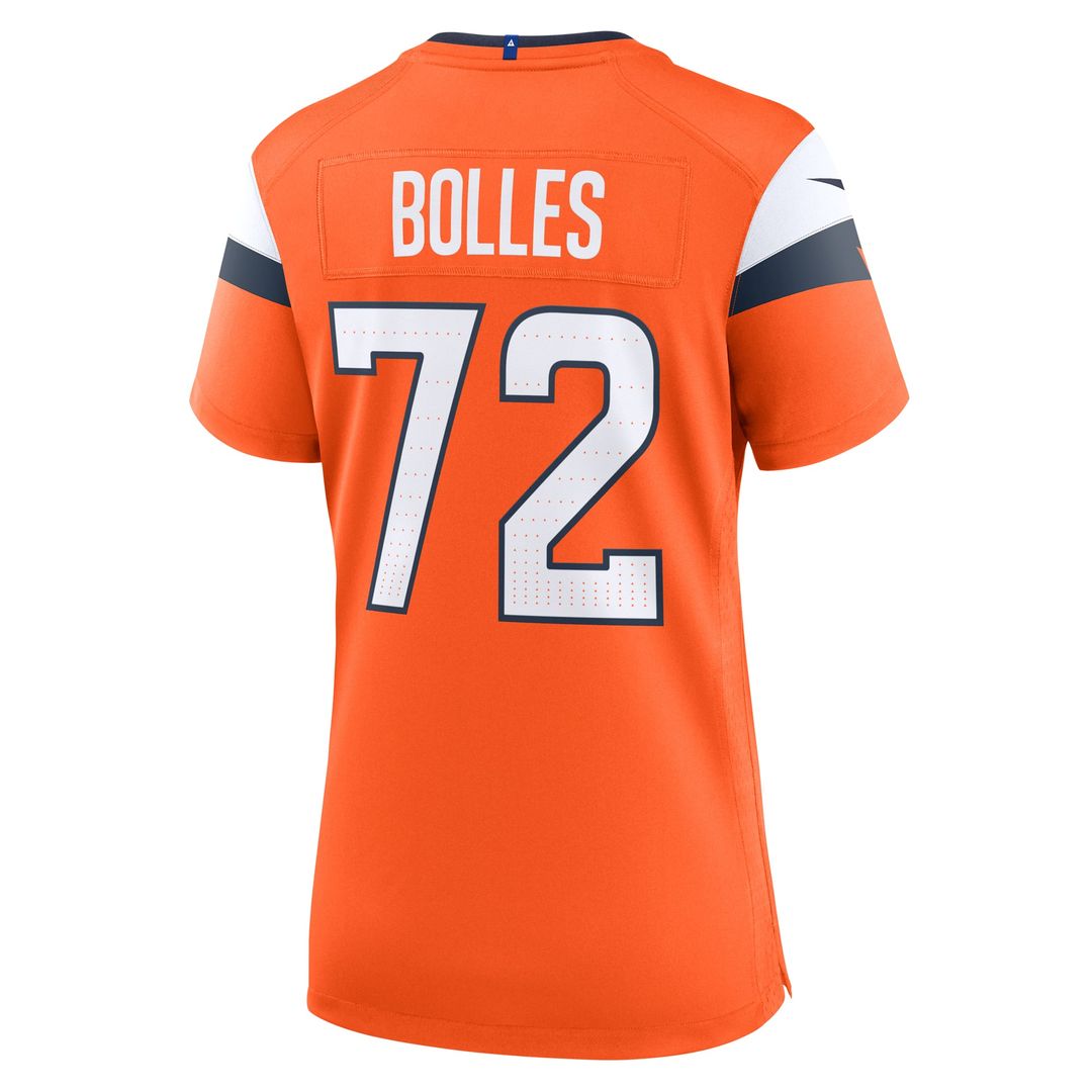 Women's Nike Denver Broncos Garett Bolles Orange Team Game NFL Jersey