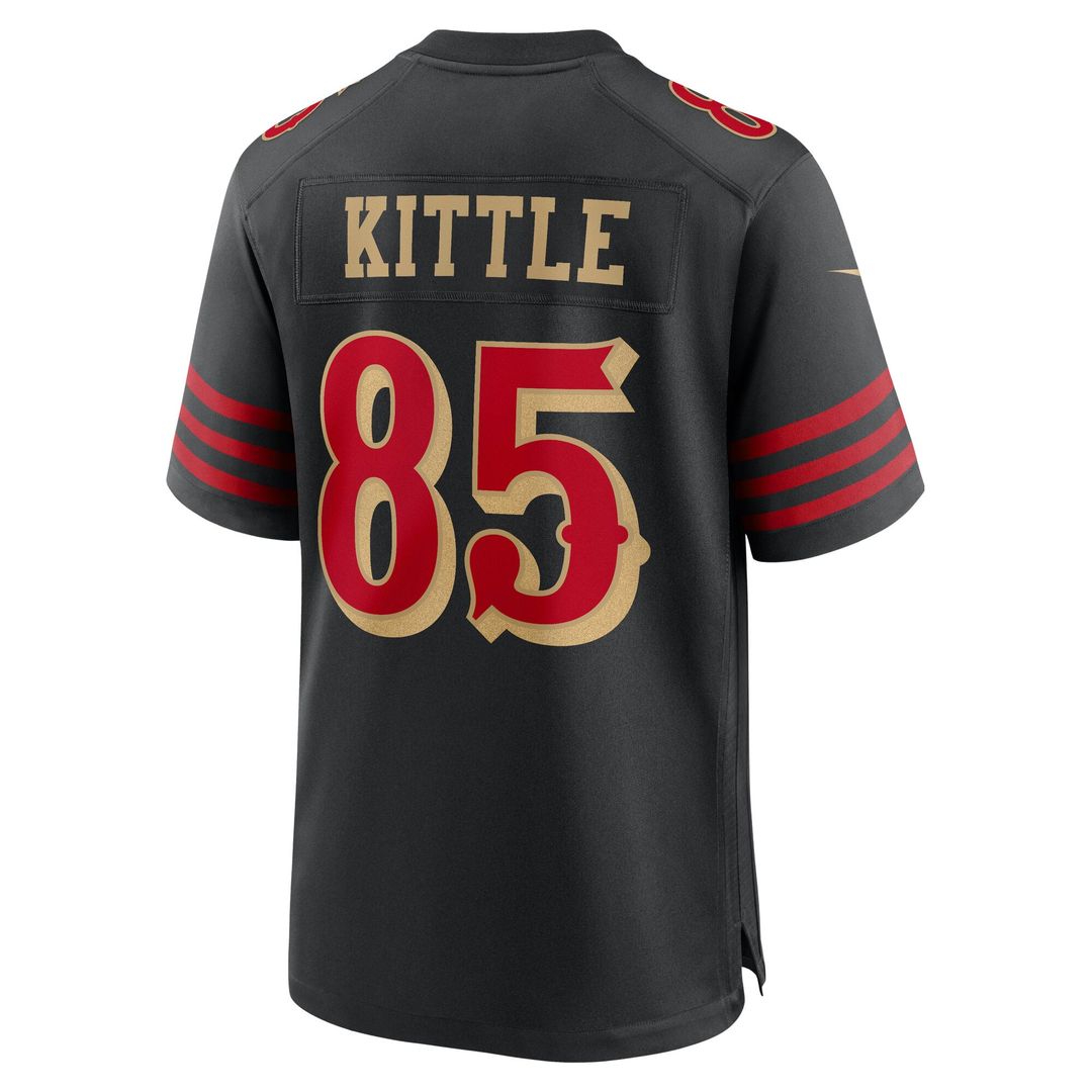 Men's Nike San Francisco 49ers George Kittle Black 2025 Rivalries Collection Game NFL Jersey