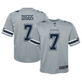 Youth Nike Dallas Cowboys Trevon Diggs Silver Inverted Game NFL Jersey