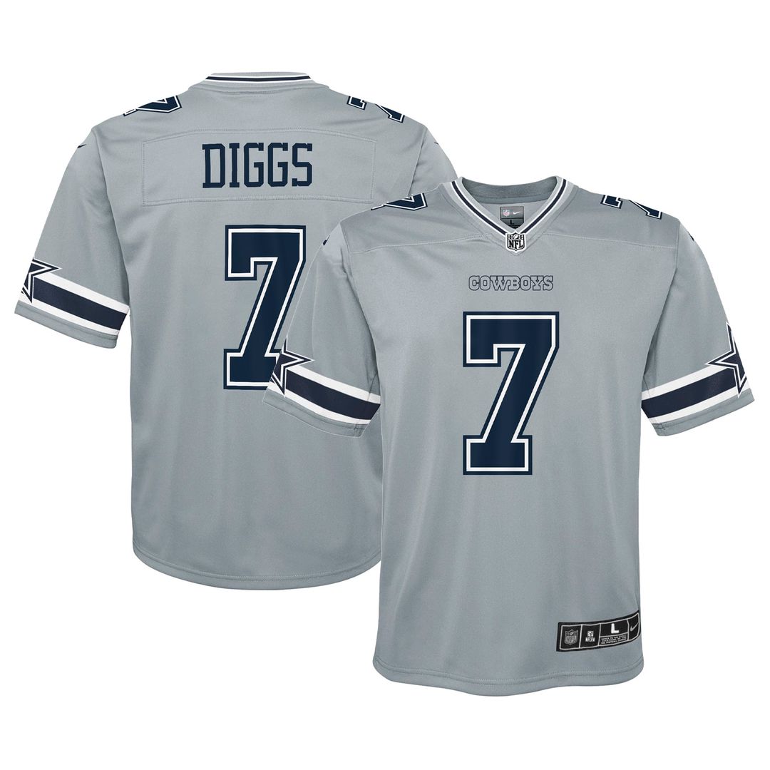 Youth Nike Dallas Cowboys Trevon Diggs Silver Inverted Game NFL Jersey