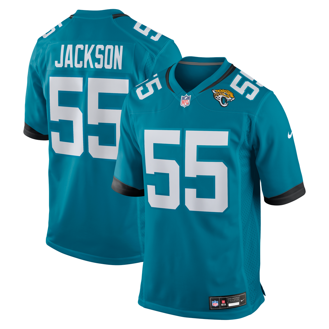 Men's Nike Jacksonville Jaguars Dequan Jackson Teal Game NFL Jersey