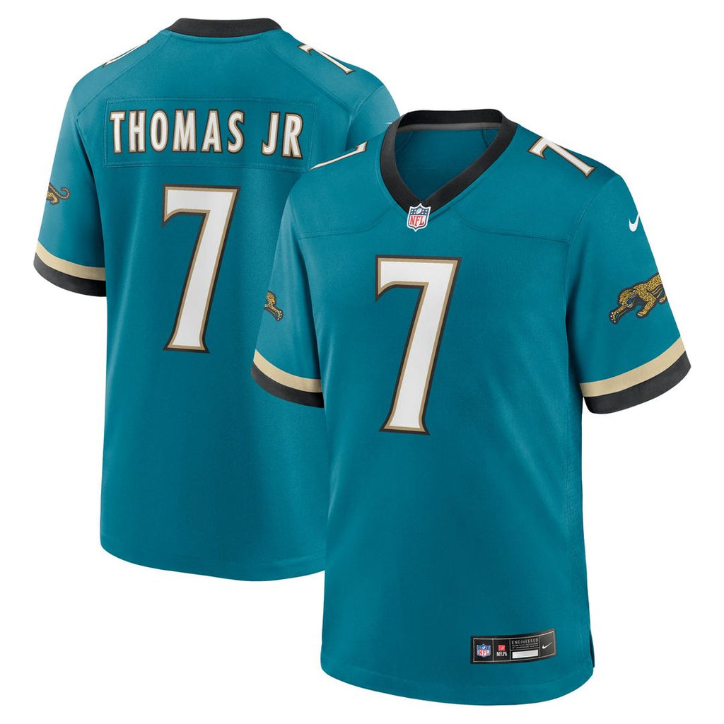 Men's Nike Jacksonville Jaguars Brian Thomas Jr. Teal Alternate Game NFL Jersey