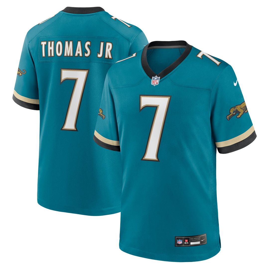 Men's Nike Jacksonville Jaguars Brian Thomas Jr. Teal Alternate Game NFL Jersey