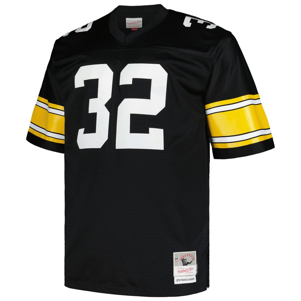 Men's Big & Tall Mitchell & Ness Pittsburgh Steelers Franco Harris White 1976 Retired Player Replica NFL Jersey