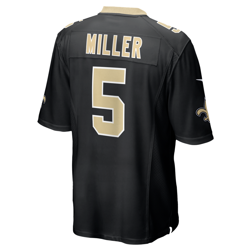Men's Nike New Orleans Saints Kendre Miller Black Team Game NFL Jersey
