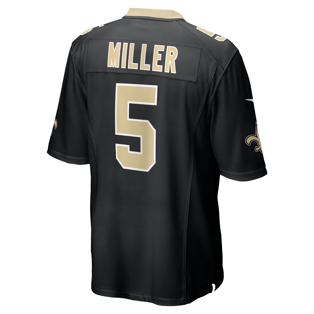 Men's Nike New Orleans Saints Kendre Miller Black Team Game NFL Jersey