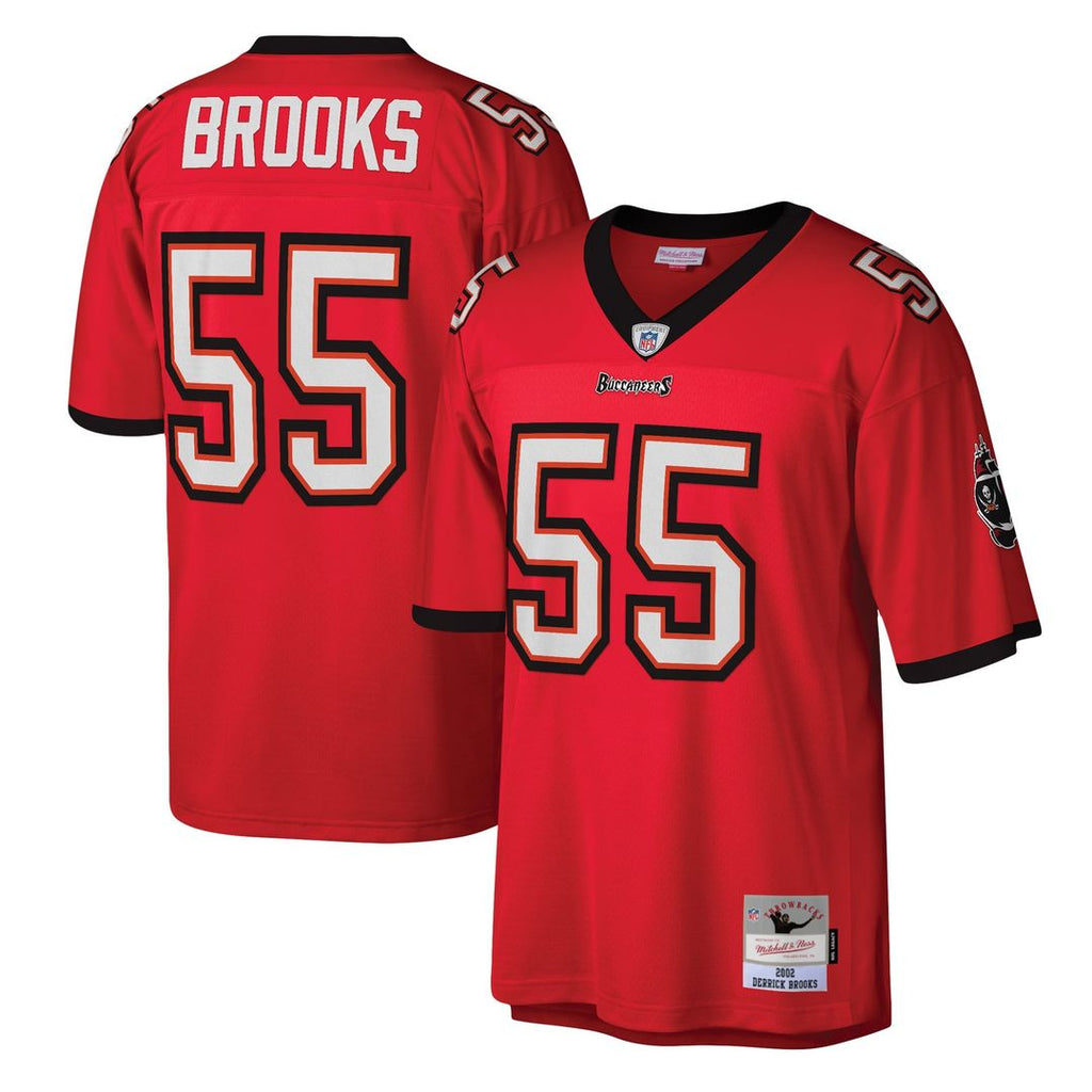 Men's Mitchell & Ness Tampa Bay Buccaneers Derrick Brooks Red Legacy Replica NFL Jersey