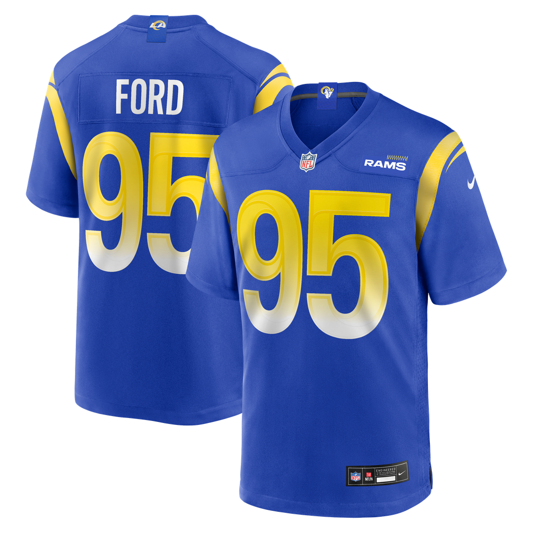 Men's Nike Los Angeles Rams Poona Ford Royal Team Game NFL Jersey