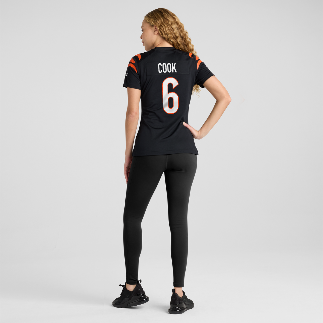 Women's Nike Cincinnati Bengals Bryan Cook Black Team Game NFL Jersey