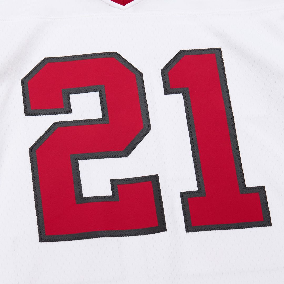 Men's Mitchell & Ness Atlanta Falcons Deion Sanders White 1989 Legacy Replica NFL Jersey