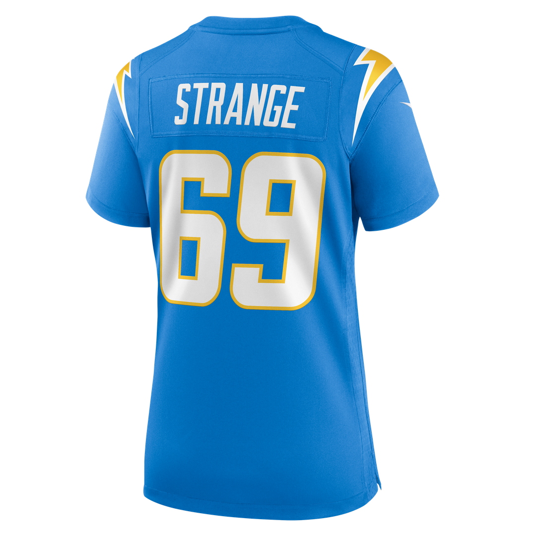 Women's Nike Los Angeles Chargers Cole Strange Powder Blue Team Game NFL Jersey