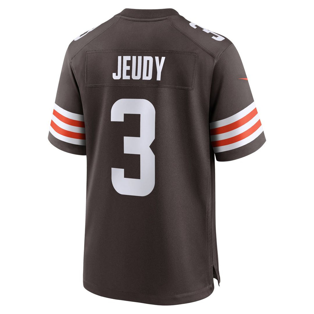 Men's Nike Cleveland Browns Jerry Jeudy Brown Game NFL Jersey