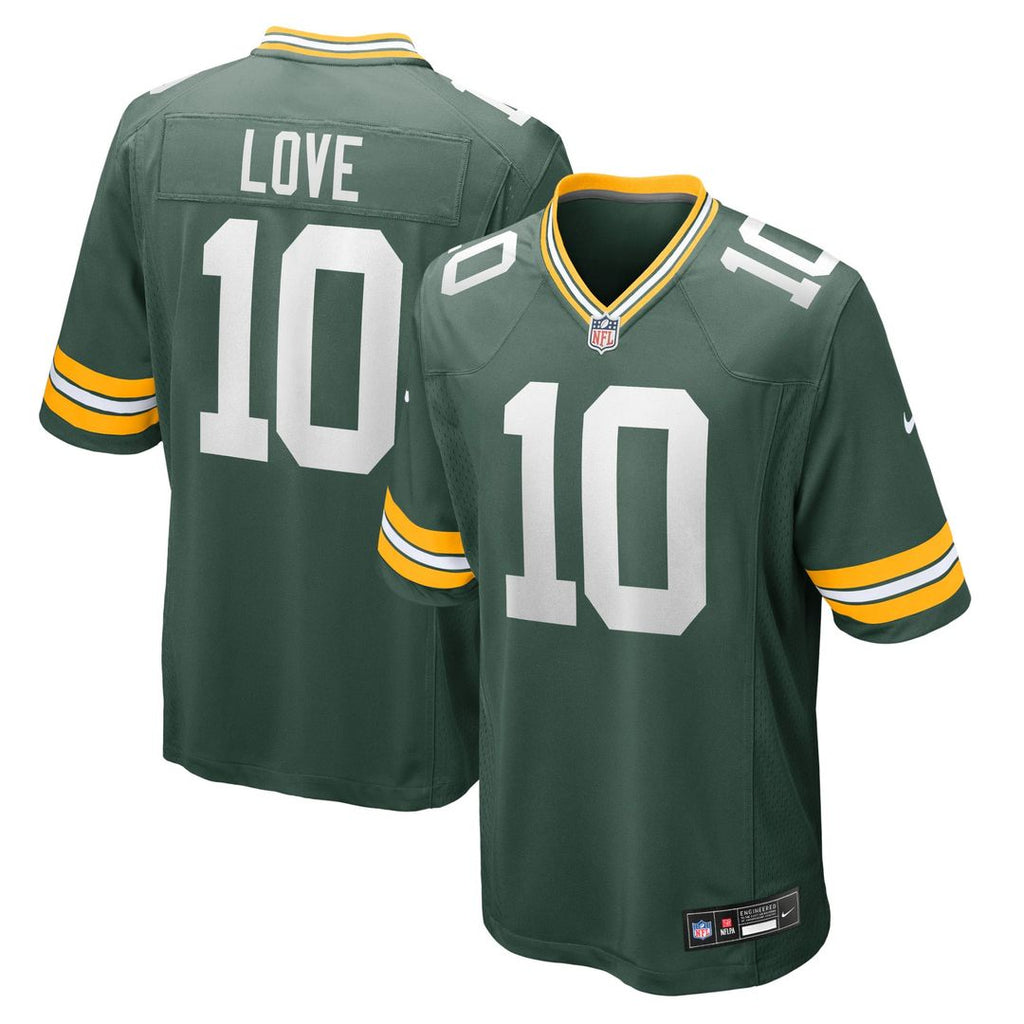Men's Nike Green Bay Packers Jordan Love Green Player Game NFL Jersey