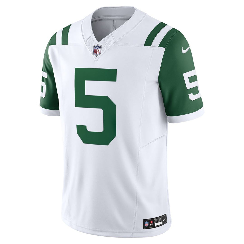 Men's Nike New York Jets Garrett Wilson White Classic Alternate Vapor F.U.S.E. Limited NFL Jersey
