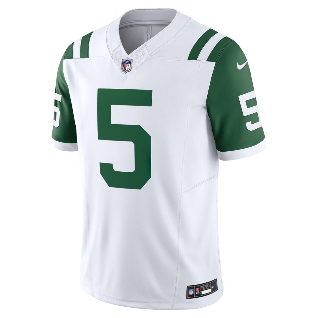 Men's Nike New York Jets Garrett Wilson White Classic Alternate Vapor F.U.S.E. Limited NFL Jersey
