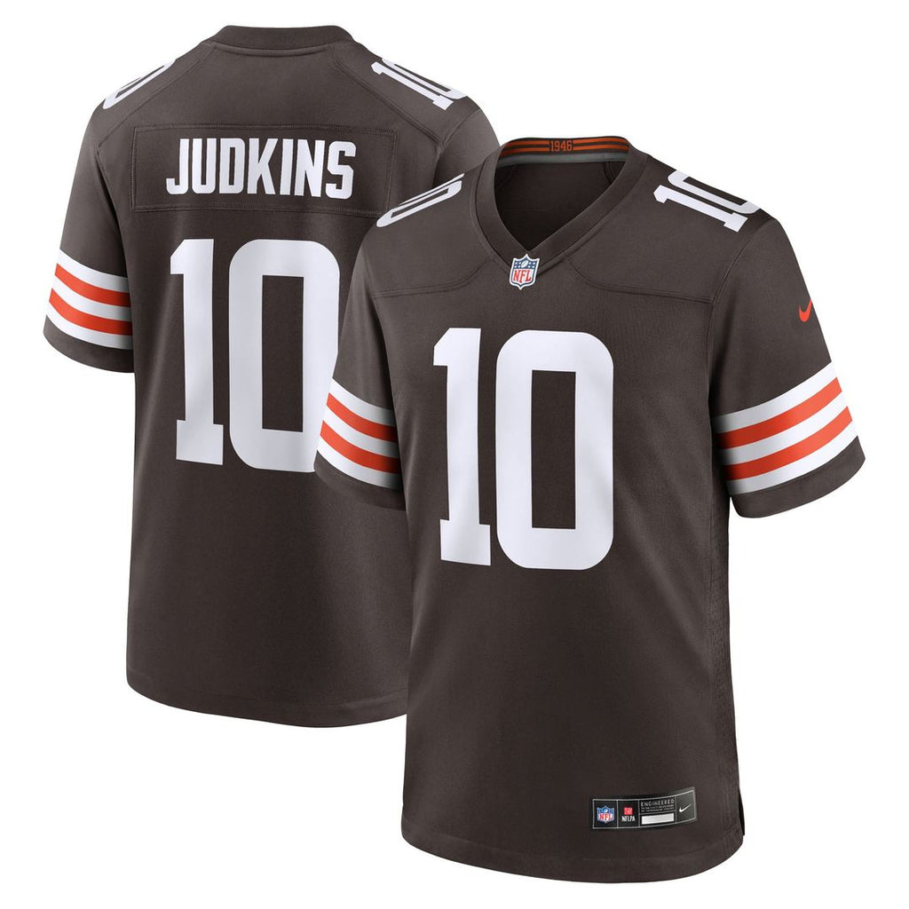 Men's Nike Cleveland Browns Quinshon Judkins Brown 2025 NFL Draft Game NFL Jersey