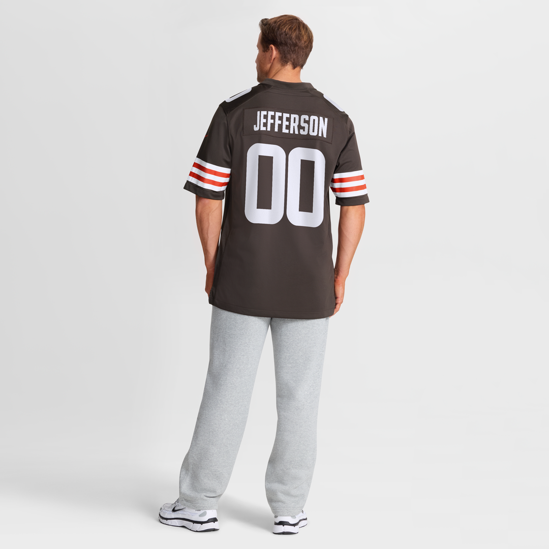 Men's Nike Cleveland Browns Justin Jefferson Brown Game NFL Jersey